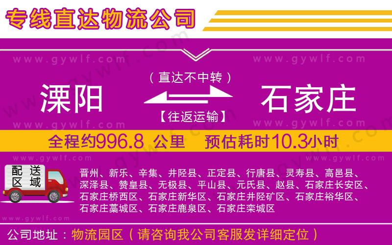 溧陽(yáng)到石家莊物流公司
