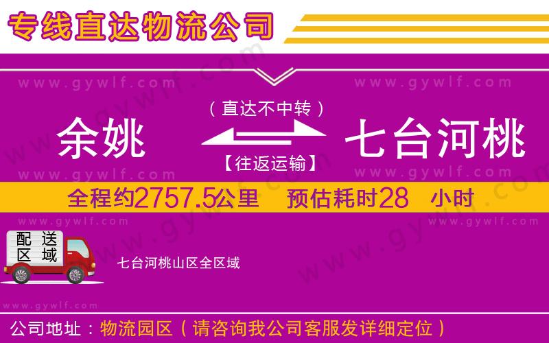 余姚到七臺(tái)河桃山區(qū)物流公司