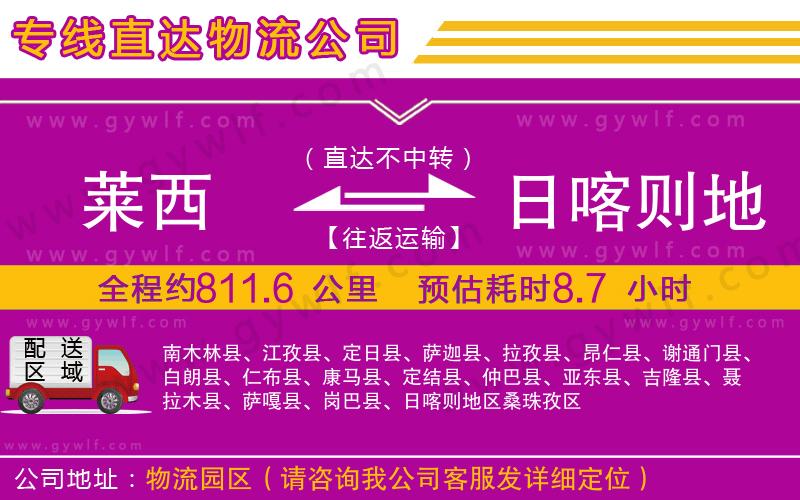 萊西到日喀則地區(qū)物流公司