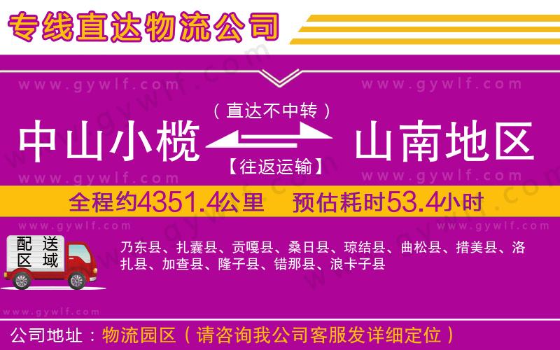 中山小欖到山南地區(qū)物流公司