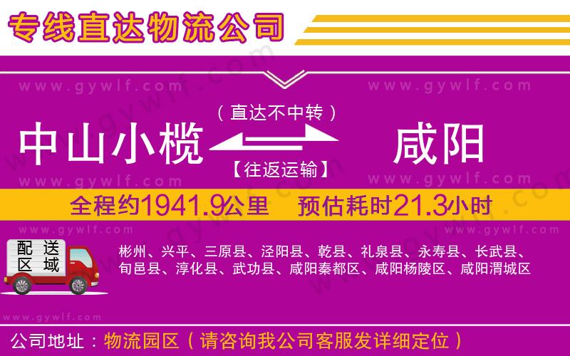 中山小欖到咸陽(yáng)物流公司