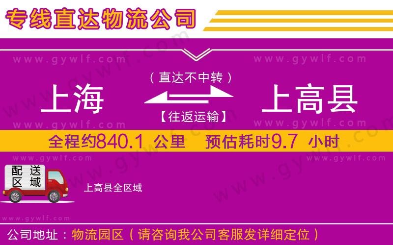 上海到上高縣物流專(zhuān)線