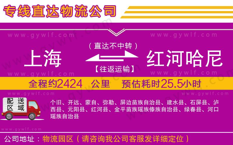 上海到紅河哈尼族彝族自治州貨運(yùn)專(zhuān)線