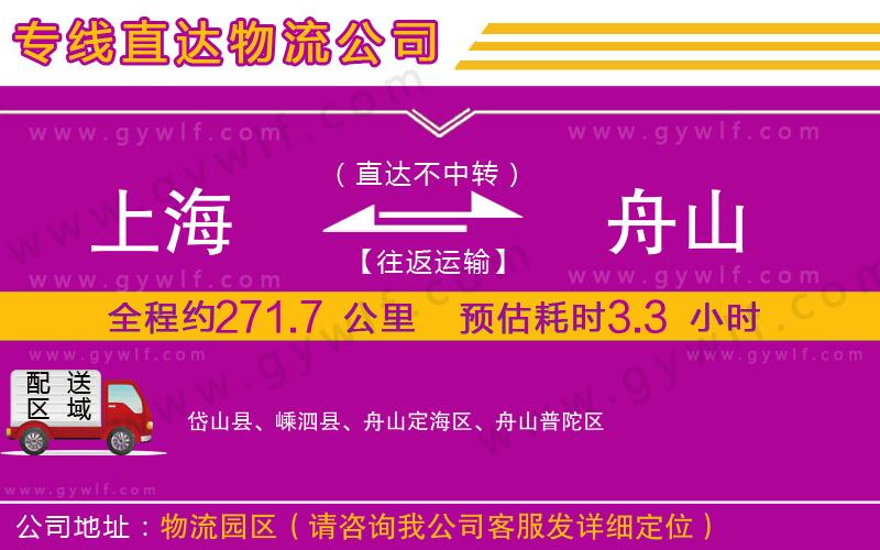 上海到舟山貨運(yùn)專線