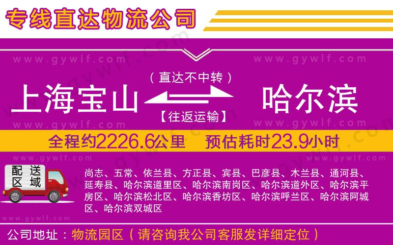 上海寶山區(qū)到哈爾濱物流公司