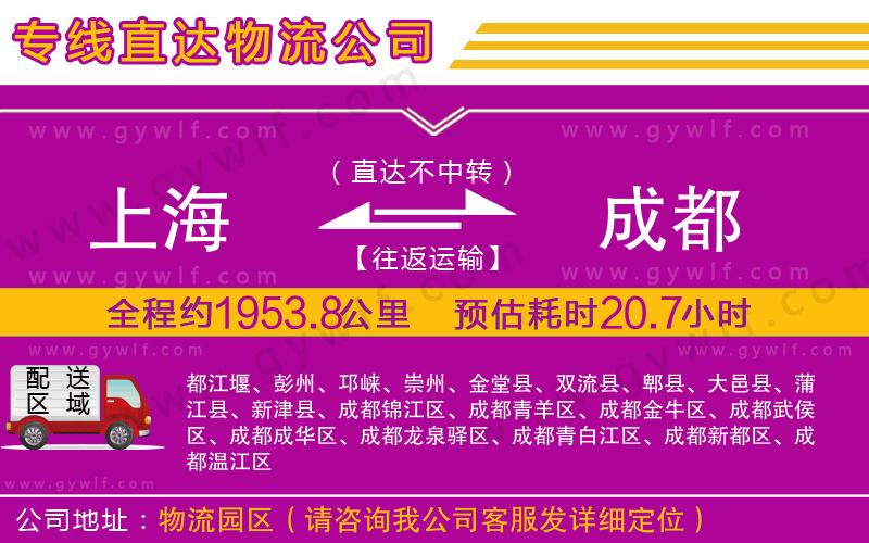 上海到成都貨運(yùn)專線