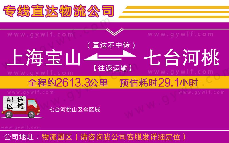 上海寶山區(qū)到七臺河桃山區(qū)物流公司