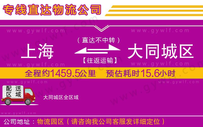 上海到大同城區(qū)貨運專線