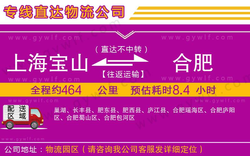 上海寶山區(qū)到合肥物流公司