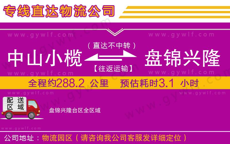 中山小欖到盤(pán)錦興隆臺(tái)區(qū)物流公司