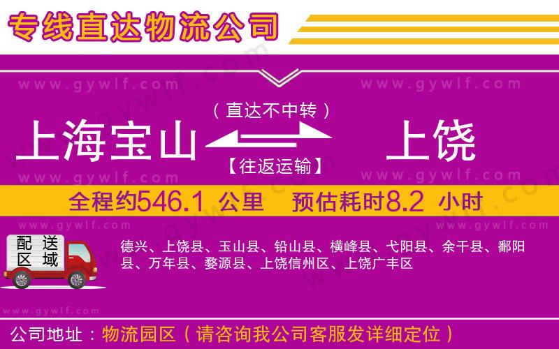 上海寶山區(qū)到上饒物流公司