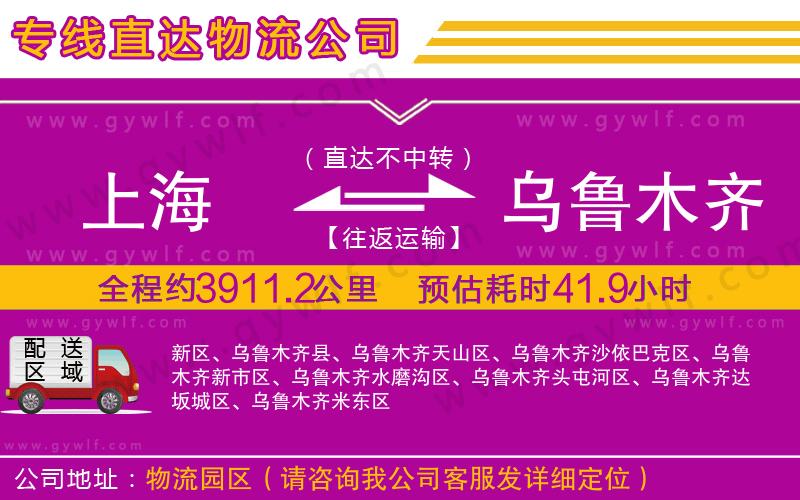 上海到烏魯木齊物流