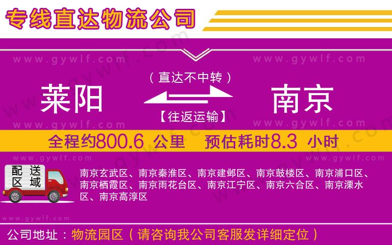 萊陽到南京物流公司