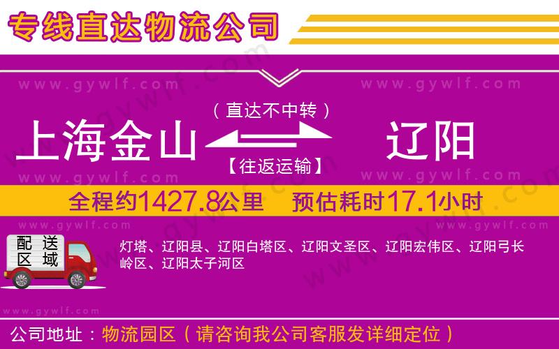上海金山區(qū)到遼陽物流公司