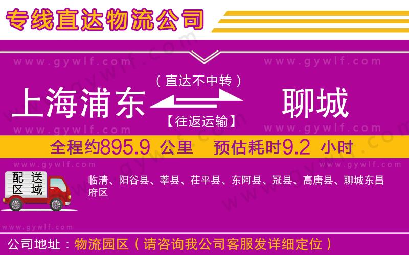上海浦東區(qū)到聊城物流公司