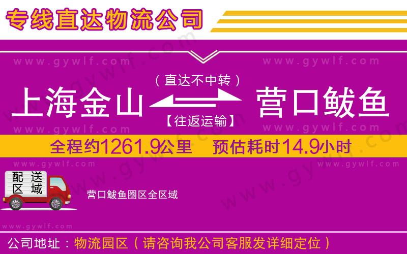 上海金山區(qū)到營(yíng)口鲅魚圈區(qū)物流公司