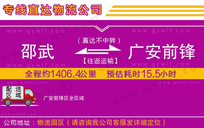 邵武到廣安前鋒區(qū)物流公司