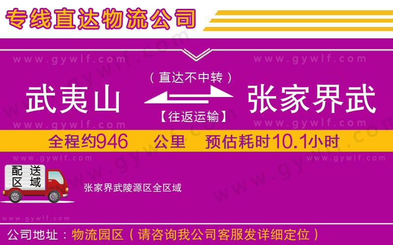 武夷山到張家界武陵源區(qū)物流公司