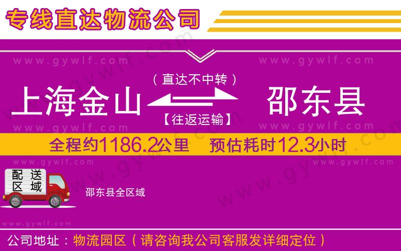上海金山區(qū)到邵東縣物流公司