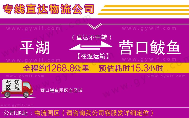 平湖到營口鲅魚圈區(qū)物流公司