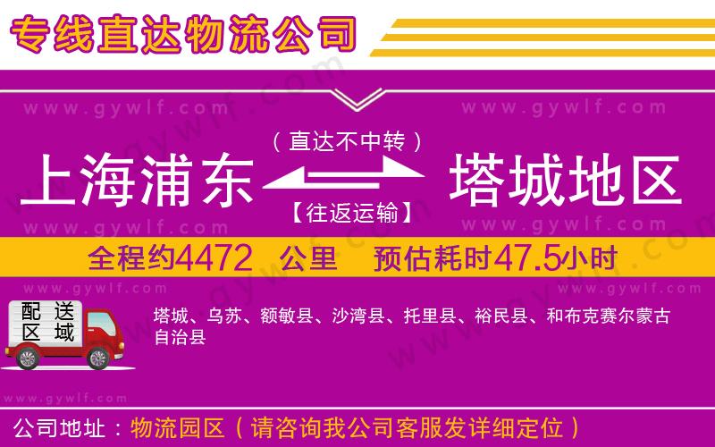 上海浦東區(qū)到塔城地區(qū)物流公司