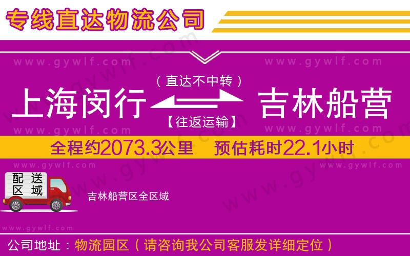 上海閔行區(qū)到吉林船營區(qū)物流公司