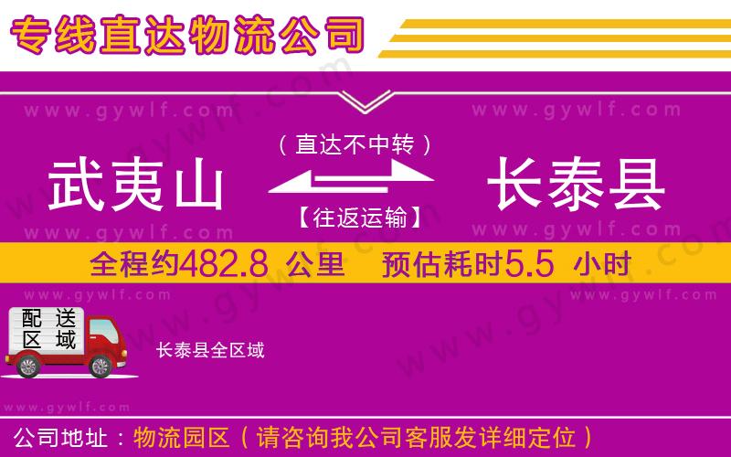 武夷山到長(zhǎng)泰縣物流公司