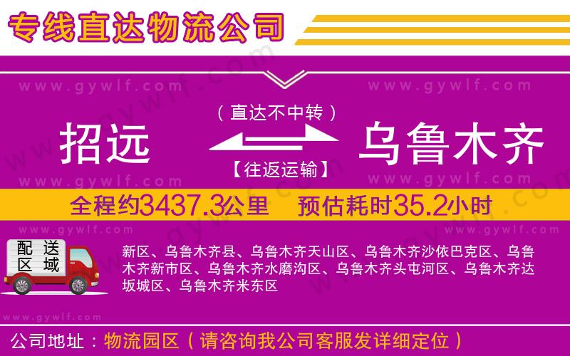 招遠(yuǎn)到烏魯木齊物流公司