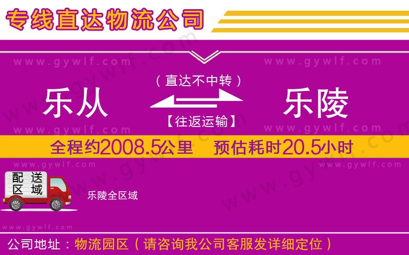 樂從到樂陵物流公司