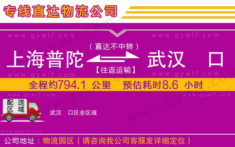 上海普陀區(qū)到武漢硚口區(qū)物流公司