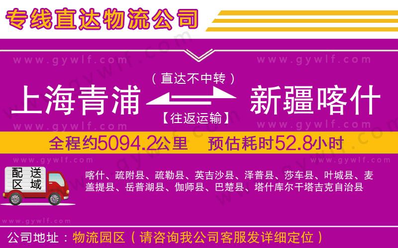 上海青浦區(qū)到新疆喀什地區(qū)物流公司