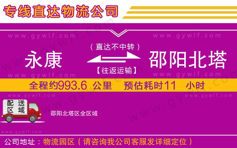 永康到邵陽(yáng)北塔區(qū)物流公司