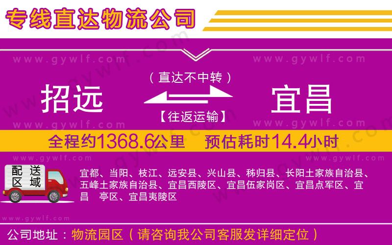 招遠到宜昌物流公司