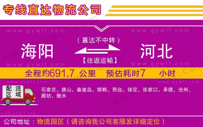 海陽到河北物流公司