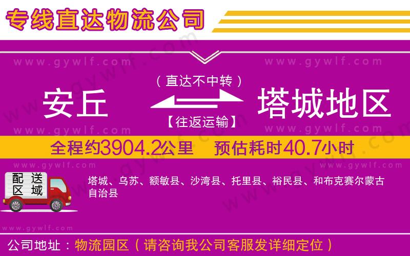 安丘到塔城地區(qū)物流公司