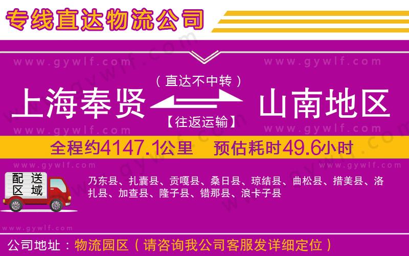 上海奉賢區(qū)到山南地區(qū)物流公司