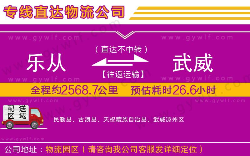 樂(lè)從到武威物流公司