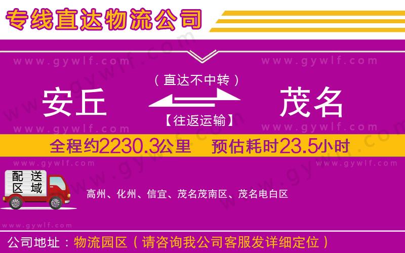 安丘到茂名物流公司