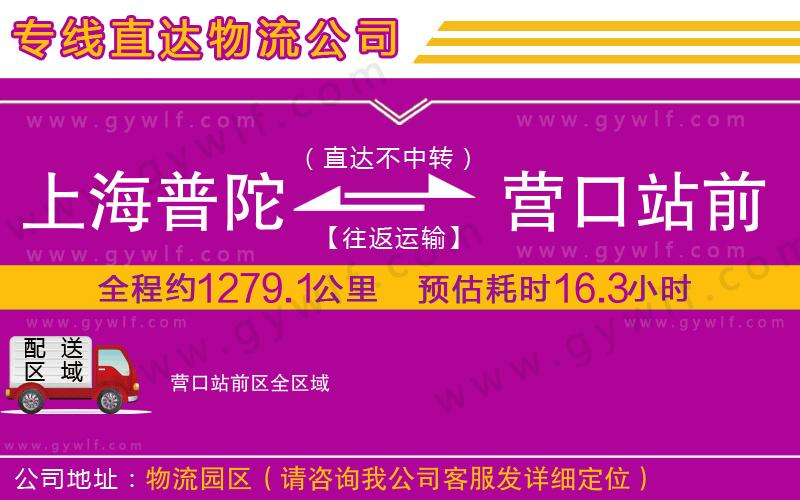 上海普陀區(qū)到營口站前區(qū)物流公司