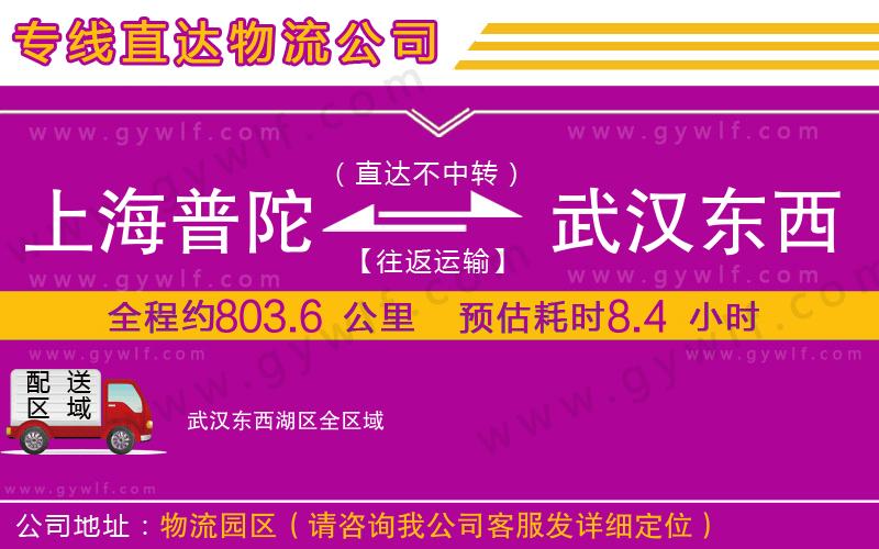 上海普陀區(qū)到武漢東西湖區(qū)物流公司