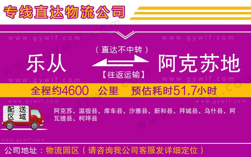 樂從到阿克蘇地區(qū)物流公司