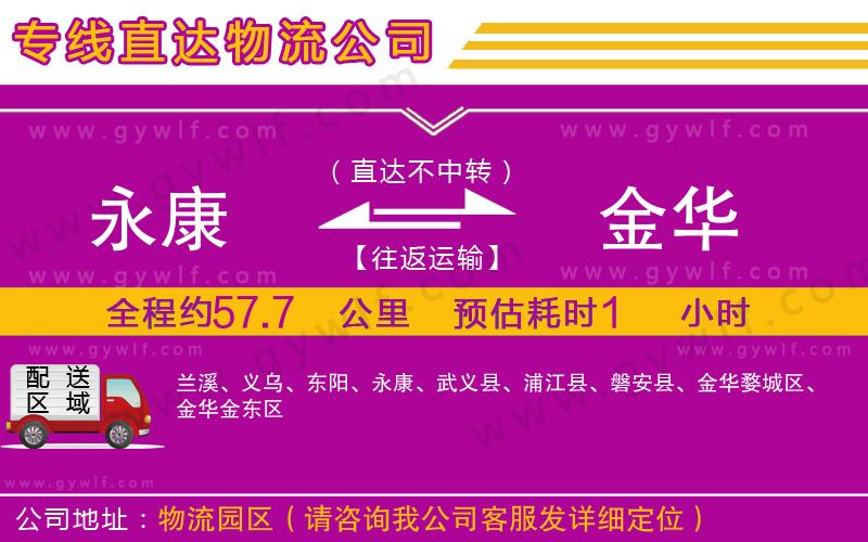 永康到金華物流公司