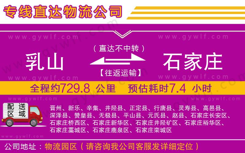 乳山到石家莊物流公司