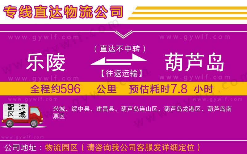 樂陵到葫蘆島物流公司