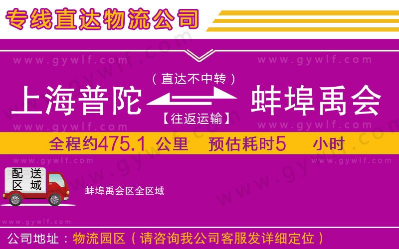 上海普陀區(qū)到蚌埠禹會(huì)區(qū)物流公司