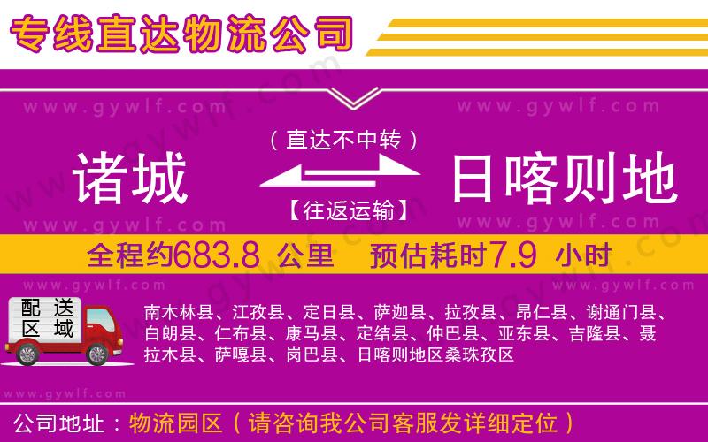 諸城到日喀則地區(qū)物流公司