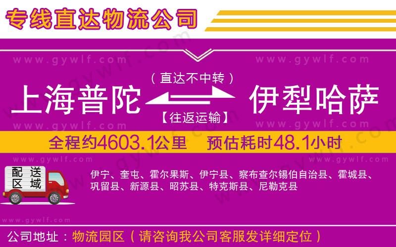 上海普陀區(qū)到伊犁哈薩克自治州物流公司