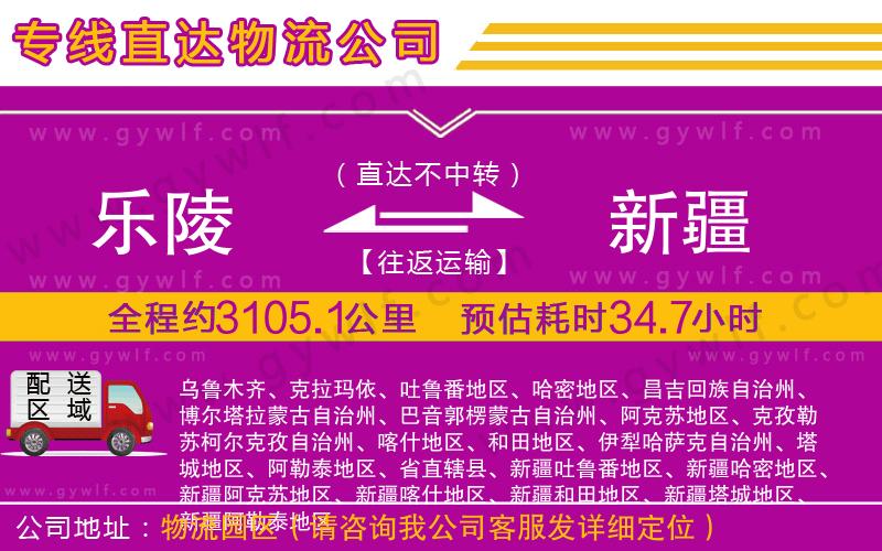 樂陵到新疆物流公司