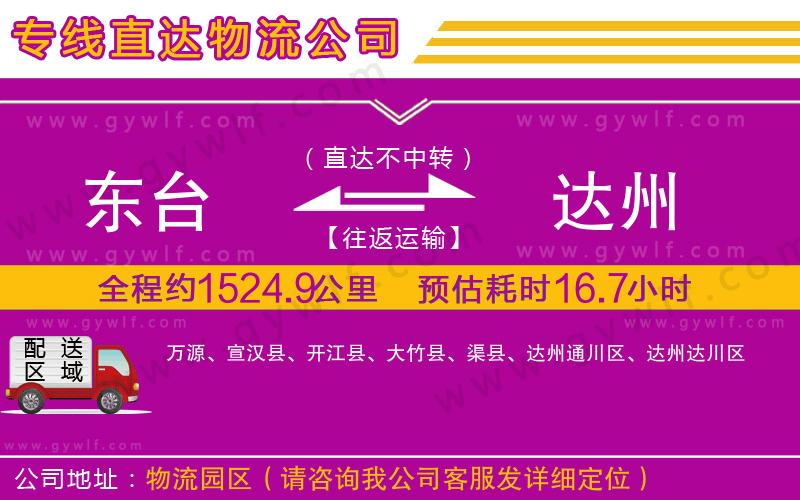 東臺(tái)到達(dá)州物流公司