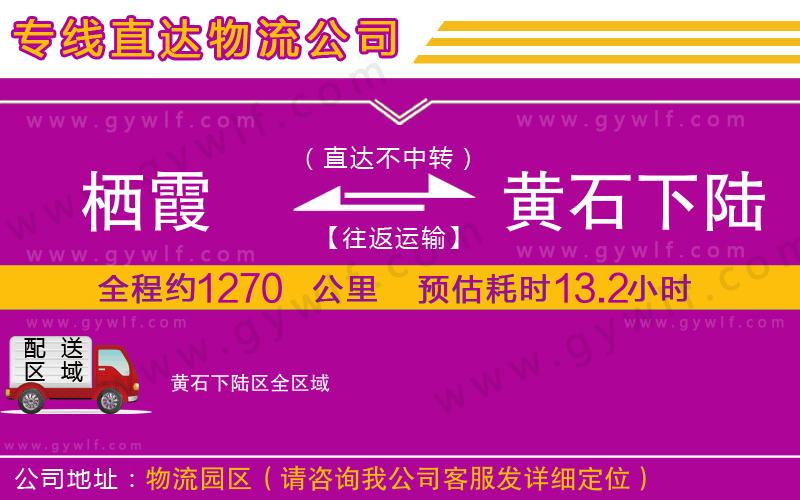 棲霞到黃石下陸區(qū)物流公司